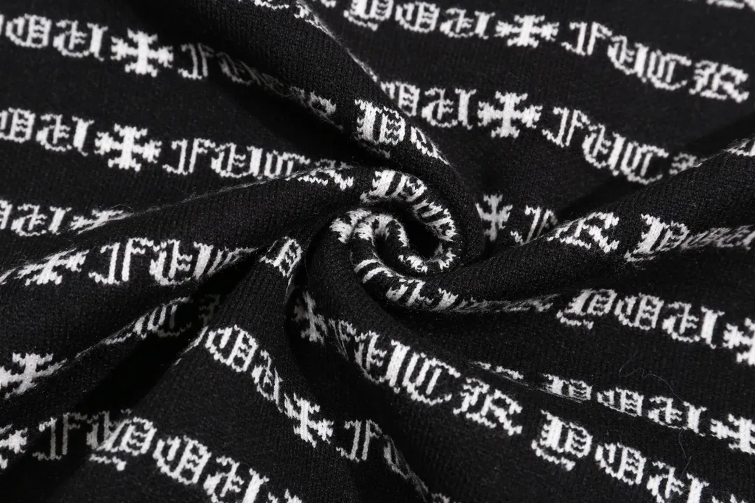 P300 Chrome Hearts Chrome Hearts all over printed wool sweater Color: Black Yellow Size: S M L XL XXL